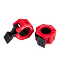 Body-Solid Tools Lock Jaw Hex Collars - Quick-Locking Latch Barbell Clamps, Ideal for Standard Barbells and Weight Lifting Bars, Secure and Durable for Home and Commercial Gym, 1" Collars Pair, Red