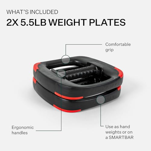 Les Mills™ Dual Purpose Ergonomic Exercise Weight Plates for Total Body Workouts - size: 5.5lbs weight pair