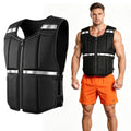 Adjustable Weighted Vest Men Women, 20lb/30lb/40lb Soft Silicone Blocks, Machine Washable | Reflective Strip, Strength Training Weight Vests Slim Under Jacket for Walking Running Rucking Gym Hiking - size: 2-30 LBS