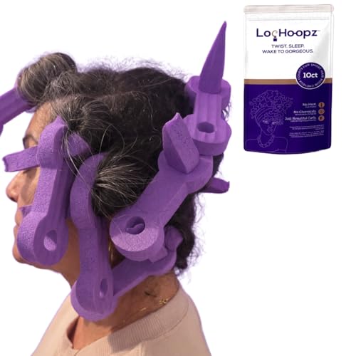 10 Short Hair Foam Curling Loops for Microlocs & Sisterlocks, No Heat Hair Curlers for Natural Curls, Soft Sleep-Friendly Rollers for Textured Hair.