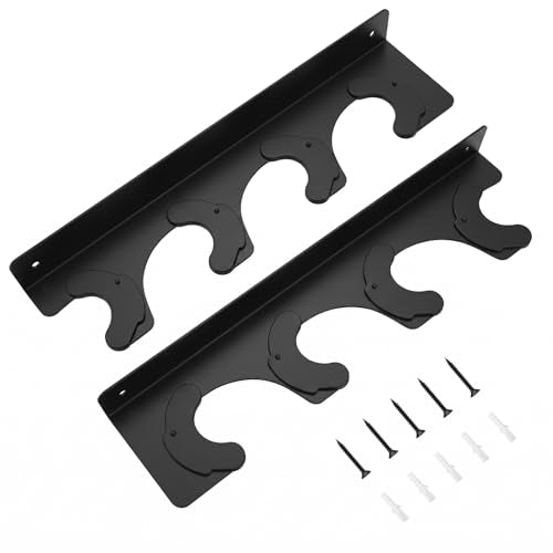 Tebery Wall Mount Barbell Rack, Heavy Duty Vertical Barbell Storage Holder for Curl Bars, Space Saving Home Gym Weight Hanger Organizer for Garage Gym Equipment