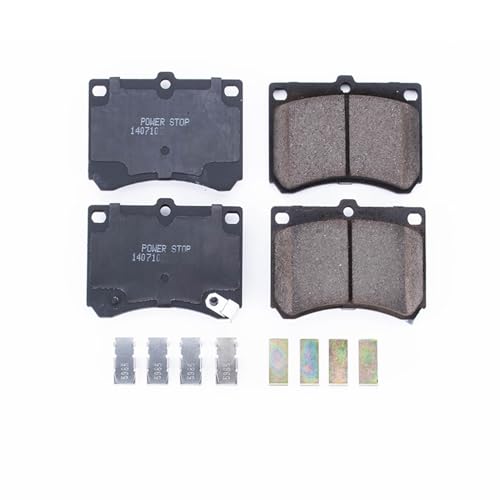 PowerStop Front Brake Pads for Ford Escort 1991-03 |Mazda 323 1990-91 |MX-3 1992-96 |Protege 1990-98 |Mercury Tracer 1991-99 - Z17 Ceramic Brake Pads with Installation Hardware, 17-473 - style: 17-473