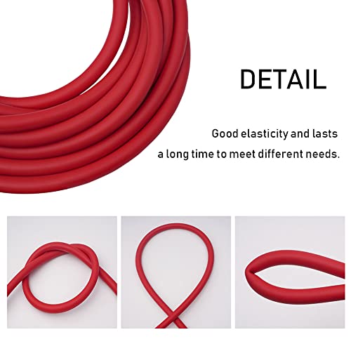 Feelers Red Natural Latex Rubber Tubing Tube 1/4" (6mm) ID x 3/8" (10mm) OD Speargun Band Slingshot Catapult Tube Rubber Hose, 1M Length - size: 3/8"OD x 1/4"ID, style: 1M