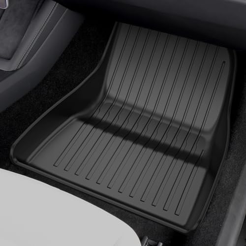 6-PCS All-Weather TPE Floor Mats Compatible with 2024-2026 Model 3 Highland | Flexible, waterproof, stain-proof, anti-slip, easy-clean interior guards - size: Compatible with Model 3 Highland (6-Piece Set)