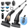 Leebein Electric Spin Scrubber, 2026 Upgraded Cordless Cleaning Brush Bathroom Scrubber, IPX7 Waterproof Electric Scrubber with 7 Brush Heads, Extendable Long Handle Power Scrubber for Bathtub Floor
