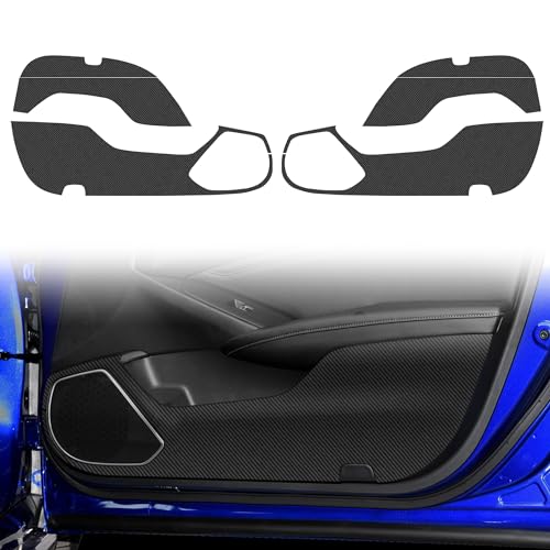 TOMALL 4pcs Car Door Anti Kick Pads Stickers Compatible with Honda 10th Gen Accord 2018+ Door Anti-Scratch Guards Protector Carbon Fiber Interior Modification Film Decals Trim Decor (Carbon Fiber)