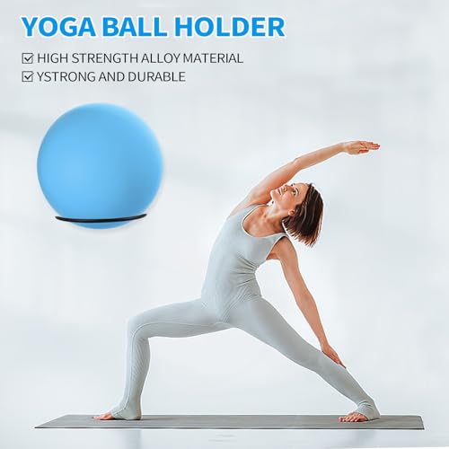 Black Yoga Ball Holder, Exercise Ball Storage Ball Holder Wall Mount Stability Ball Holder for Home and Yoga Studios or Commercial Gyms,Acts as a Yoga Ball Holder. Set of 1