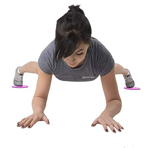 Synergee Core Sliders – Dual Sided Ab Exercise Equipment - color: Power Pink