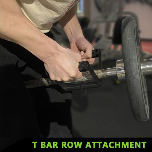 Double D Row Handle Cable Attachment for Weight Workout, Steel with Non-Slip Rubber Grip (Black) - color: Black Five-piece Set