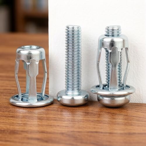 Hollow Wall Anchors, M6 Carbon Steel Drywall Anchors Kit, Heavy Duty Hollow Door Anchors and Petal Nuts for Thin Walls, Hollow Doors, Aluminum Cladding and Iron Sheet, 5 Pcs - size: M6