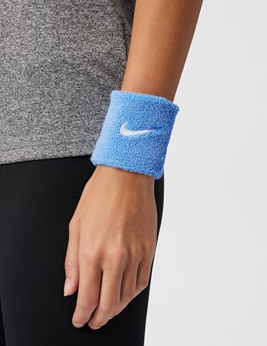 Nike Unisex Adult Swoosh Classic Wristband 2 Pack - color: University blue/white