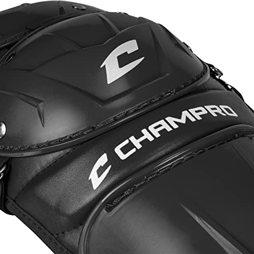 Champro Optimus MVP Double Knee Leg Guard - color: Black, size: 14.5"