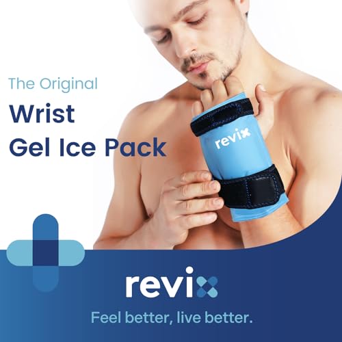 REVIX Wrist Ice Pack Wrap for Carpal Tunnel, Reusable Gel Ice Pack for Hand Relaxation, Cold Compress, Enhancing Comfort and Soothing Fatigue, 1Pack - style: Blue