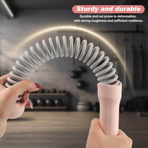 Ropeless Battle Ropes, 2 Pcs Weighted Cordless Workout Ropes with Non-Slip Handles, Training Ropes for Home Gym, HIIT, Strength & Full Body Workout, with Carry Bag & Cooling Towel - color: Pink