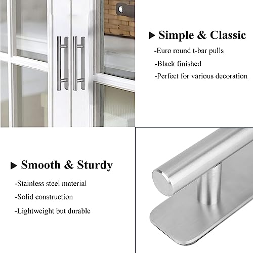 Self-Stick Instant Cabinet Drawer Pulls - 6" Stainless Steel Drawer Push Pull Handles Helper with Adhesive Door Handle for Kitchen Wardrobe Drawers Window Sliding Closet (2Pack, Silver) - color: New Stainless Steel, size: Small (5.83")