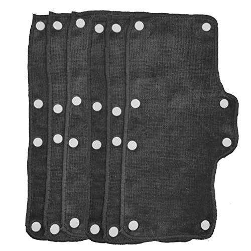 Dark Gray Sweatband for Hard Hat Washable Velvet Terry Cotton Hard Hat Liner NAEE snap on (6pcs) - color: Dark Gray