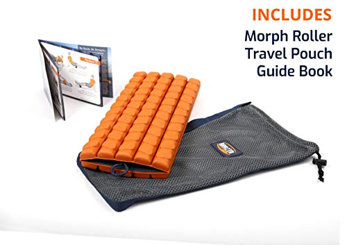 Brazyn Morph Foam Roller: Collapsible Travel Foam Roller for Back Pain Relief, Workout Muscle Recovery, Back Massager, Deep Tissue Leg Massage, Back Cracker (Sunset Orange, Deep Tissue) - color: Sunset Orange, size: Deep Tissue