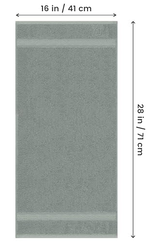 Utopia Towels 6 Pack Premium Hand Towels Set, 16 by 28 inches, 100% Ring Spun Cotton, Ultra Soft and Highly Absorbent 600GSM Towels for Bathroom, Gym, Shower, Hotel, and Spa, Cool Grey - color: Cool Grey, size: 6 Hand Towels
