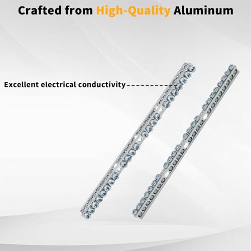 Ground Bar Kit for Square D 2 Pack | 23 Terminal Grounding Bar Compatible with Schneider Electric Load Centers - size: 23 Terminal