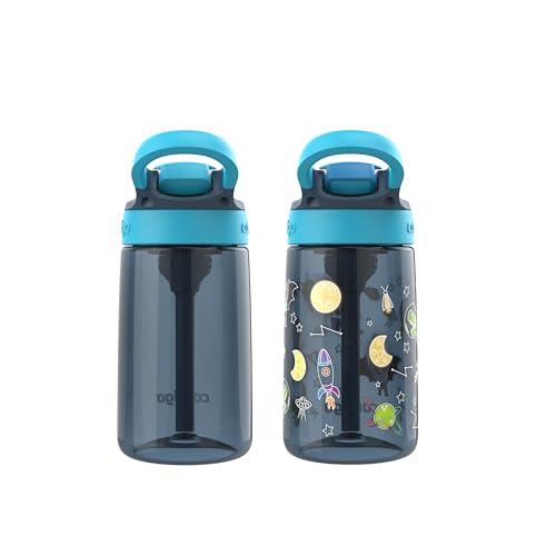 Contigo Aubrey Kids Water Bottle - color: Blueberry/Blue Raspberry & Blueberry/Nightfall, size: 14 oz (Pack of 1)