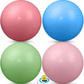Leyndo 4 Pcs 26 Inch Yoga Exercise Ball Pilates Pregnancy Birthing Fitness Ball with Quick Pump Anti Burst for Improved Posture, Balance, Yoga, Pilates, Training - color: Macaron Color