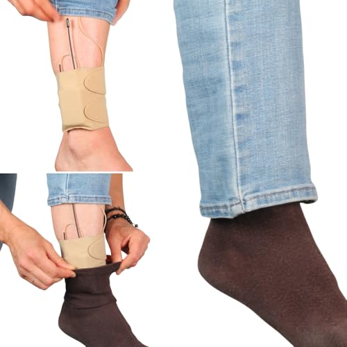 URSA Ankle Straps: Low-Profile, Soft, Stretchy & Breathable Transmitter Straps for Location Sound, Theatre, Wedding Shoots & More (Beige, Ankle) - color: Beige, size: Ankle