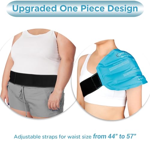 Comfytemp Large Ice Pack for Injuries Reusable Gel Ice Pack for Lower Back Pain Relief, Sciatica, Hot Cold Wrap Compress Recovery Item for Surgery, Swelling, Lumbar, Shoulder, Knee, Hip, for Men Women - color: Blue-large Body Ice Pack-1 Gel Pack