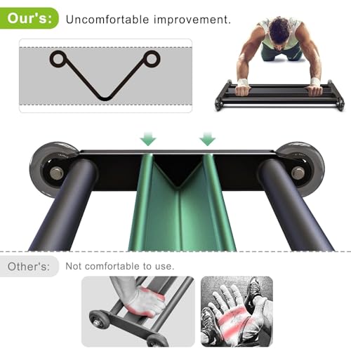 Glute Ham Glider, Multi-Functional Hamstring Roller with Smooth Wheels, V-Bar for Hamstring Curls, Ab Glider Workout & Core Strength Training - color: Small: 27.5 inches x 15 inches