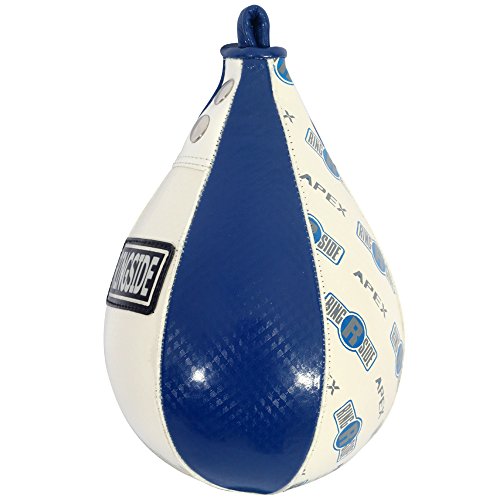 Ringside Apex Boxing Speed Bag - Premium Synthetic Leather Punching Ball, Multiple Sizes & Colors, Ideal for Hand-Eye Coordination, Training Equipment for Fighters - color: Royal Blue/White, size: Small