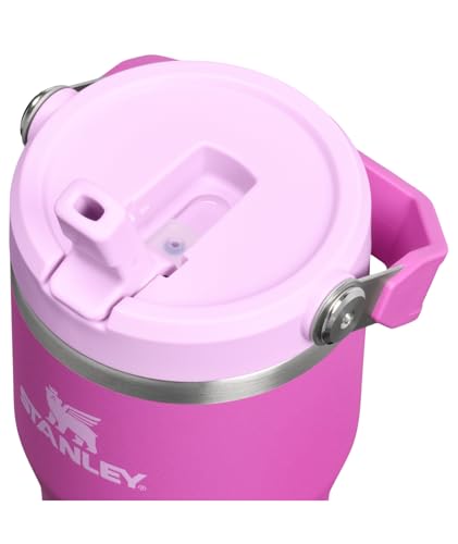 STANLEY IceFlow 2.0 Flip Straw Tumbler with Handle 20 oz | Twist On Lid and Flip Up Straw | Leakproof Water Bottle | Insulated Stainless Steel | BPA-Free | Dark Blossom - color: Dark Blossom, size: 20 Ounces