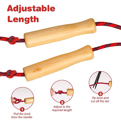 Lenwen Jump Rope Bulk 7.25ft Cotton Skipping 2026 Graduation Gift Adjustable Jump Rope with Handle for End of The School Training Exercise Christian Charity Donation Supplies