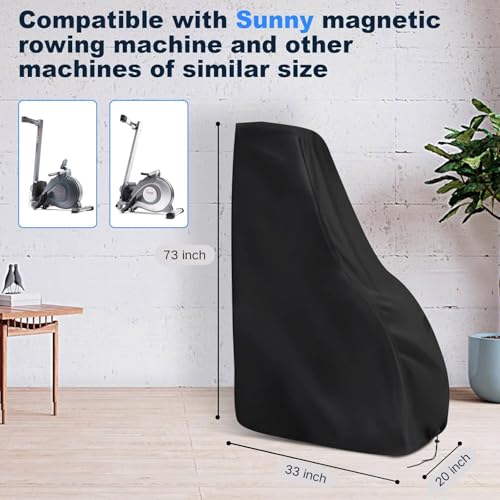 Rowing Machine Cover, Rower Outdoor Cover for Concept 2 Rowing Machine Waterproof Row Machine Cover for Hydrow Rowing Machine, Dustproof Fitness Equipment Protective Cover - size: 33"L×20"W×73"H