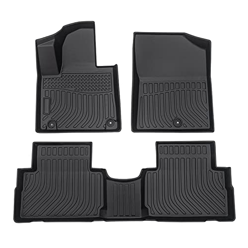 Cartist Custom Fit for Floor Mats Hyundai Santa Fe 2021 2022 2023 (Non-Hybrid) 1st & 2nd Row All Weather Floor Liner Carpet Protection TPE Odorless - size: 3)Hyundai Santa Fe(Non-Hybrid)【2021-2023】