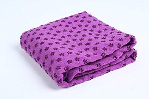 IBL-Yoga Towel, Hot Yoga Mat Towel - Sweat Absorbing Non-Slip for Hot Yoga, Pilates and Workout, 24x72 inches with Grip Dots (Purple) - color: Purple