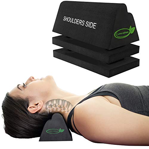 Lumia Wellness Cervical Orthotic Traction Block, Firm, Spinal & Neck Alignment, Cervical Traction Device & Neck Stretcher