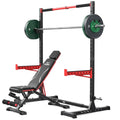FLYBIRD SR1 Squat Rack with Pull-Up Bar, Adjustable Multi-Functional Power Rack, Inner Width Squat Rack Stand Suitable for 6FT,7FT Barbell for Home Gym Equipment - color: 110LBS with Bench and Rack