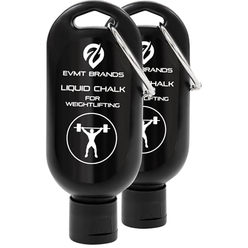 EVMT Brands Liquid Chalk, Mess Free Gym Chalk for Weightlifting, Gymnastics, Rock Climbing, Dancing. Sweat Resistant and Long Lasting for Stronger Grip. - color: B2-2pk Lf