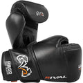 RIVAL Boxing RB50 Intelli-Shock Compact Bag Gloves, Hook and Loop Closure - Soft Inner Lining, Multi-Layered Foam Padding - color: Black, size: Large