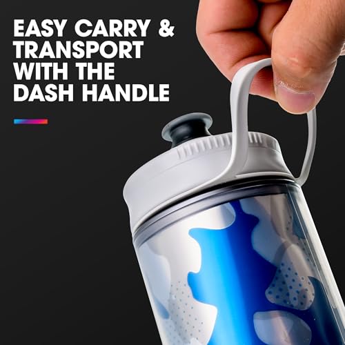 HydraPak | Polar Bottle - Polar Sport Insulated Water Bottle - BPA-Free, Sport & Bike Squeeze Bottle with Handle (Pulse Blue, 700ml / 24oz) - color: Pulse Blue, style: 24oz/700ml