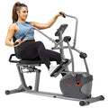 Sunny Health & Fitness Smart Recumbent Bike, Full-Body Home Training with Arm/Leg Exercisers, Indoor Cycling Workout Machine Plus Adjustable Seat & Bulit-in Pulse Sensors, Free SunnyFit App Connection - style: Recumbent Elliptical