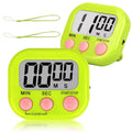 ZILLEEN Classroom Timer for Kids Teachers 2 Pack Digital Tmers, Green - color: Green & Green