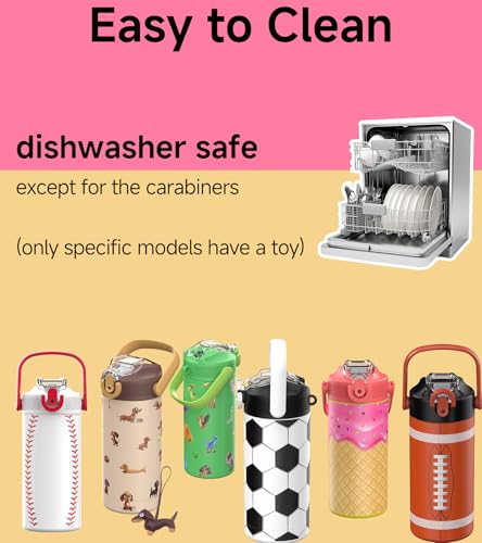 MYFOREST 14oz/400ml Insulated Kids Water Bottle, Odor-free Liner, 3D Touch | No Plastic Taste, Surgical Steel - No Chemical Leaching, Name Spot, Soft Sipper, Gift for Sweet Tooth, Strawberry Ice Cream - color: Strawberry Ice Cream