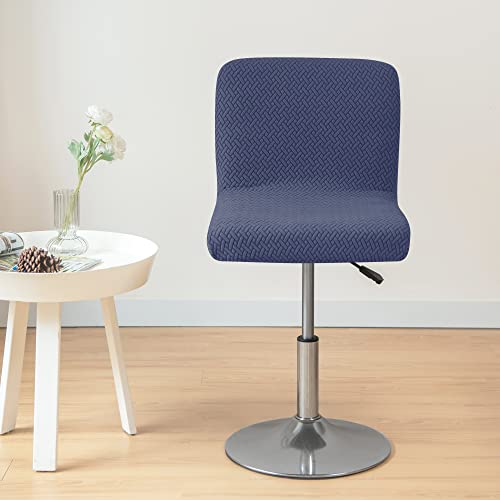 HFCNMY Bar Stool Covers with Backs,4 Pack Stretch Bar Stool Chair Covers,Jacquard Bar Stool Covers,Washable Bar Chair Covers Swivel Barstool Covers Slipcovers with Back Blue - color: Blue