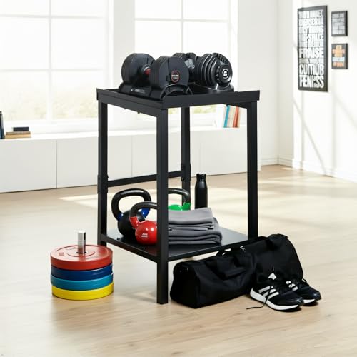 Commercial Heavy Duty Dumbbell/Kettlebell Rack Stand 500-800LBS | Heavy Duty One-Piece Welded Frame, Anti-Tip Non-Slip Base, Easy 6-Part 10-Min Assembly, Fitness Gear Storage for Garage - style: 2-Tier Heavy Duty Dumbbell Stand – Universal Fit, 600 lbs Ca