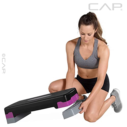 Tone Fitness Compact Aerobic Step Platform | Exercise Step - style: Black/Purple