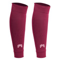 MediCaptain Pre Cut Soccer Sock Sleeves, Companion for Soccer Grip Socks, Securely Holds Shin Guards, Compression Leg Warmer - color: Maroon