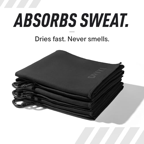 Pocket-Sized Sweat Towels - The Original Sweat Absorbing Handkerchiefs - Quick-Dry Microfiber Sweat Rags for Face, Hands, & Body - Men & Women - Gym, Sports, and Work (Black: Large Size, 3 Pack) - color: Classic Black