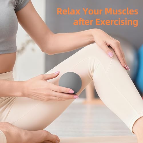 Massage Lacrosse Balls for Myofascial Release, Trigger Point Therapy and Yoga Therapy, Foot Massage Ball to Relieve Plantar Fasciitis Gray - color: Gray
