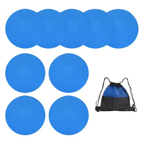 Spot Markers, Poly Spot Marker for Agility Training Floor Dots Non Slip Flat Field Cones - color: Blue, size: 23 cm/9.1inch