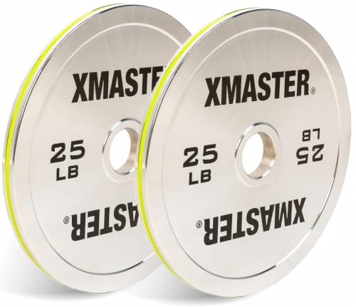 XMASTER FITNESS Chrome Steel Plates - size: 25LB Pair
